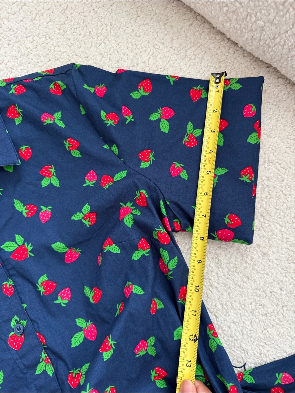 Kate Spade Tossed Strawberry Shirtdress Size XL NWT - Picture 10 of 13